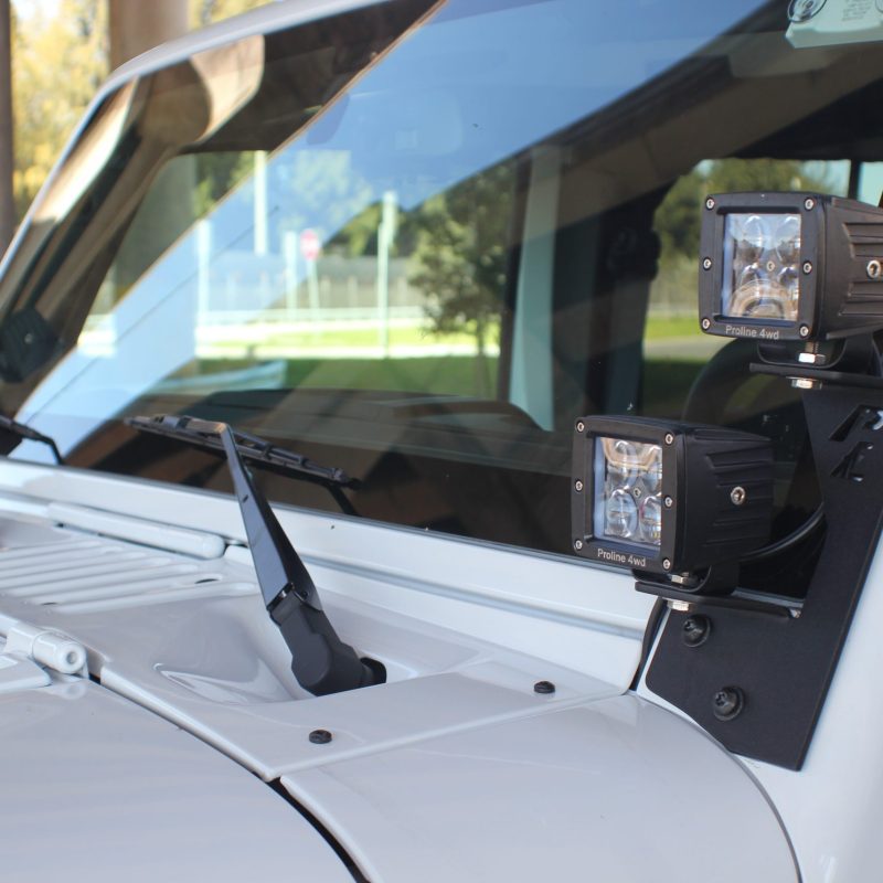 Jeep JK Windshield Dual LED Mount - Proline 4wd Equipment - Miami Florida